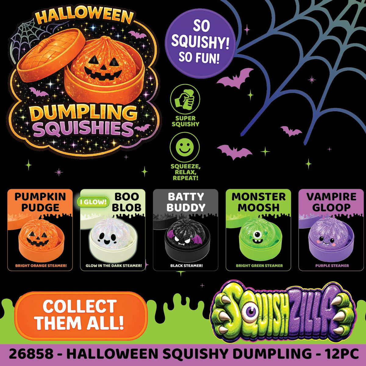 Spooky Mystery Dumpling Squishy — Halloween Fidget Toy