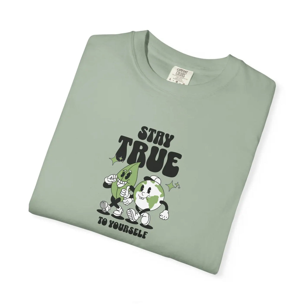 DipaliZ Earth Leaves Relaxed Fit Tee - Cozy Comfort Colors