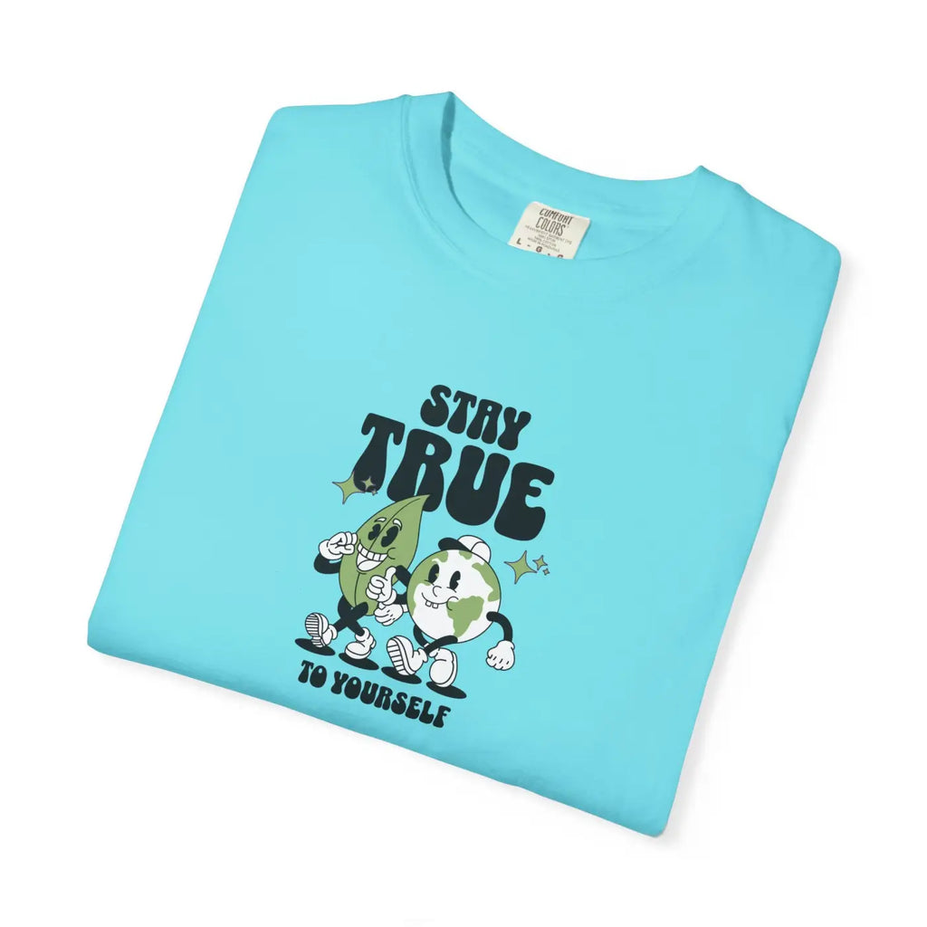 DipaliZ Earth Leaves Relaxed Fit Tee - Cozy Comfort Colors
