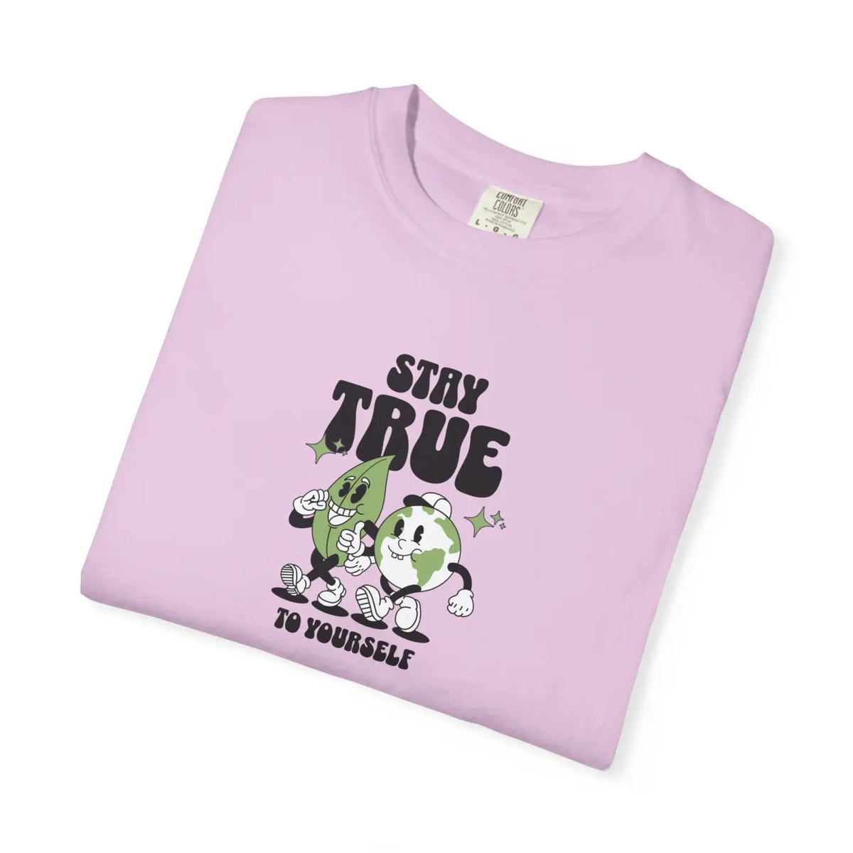 DipaliZ Earth Leaves Relaxed Fit Tee - Cozy Comfort Colors