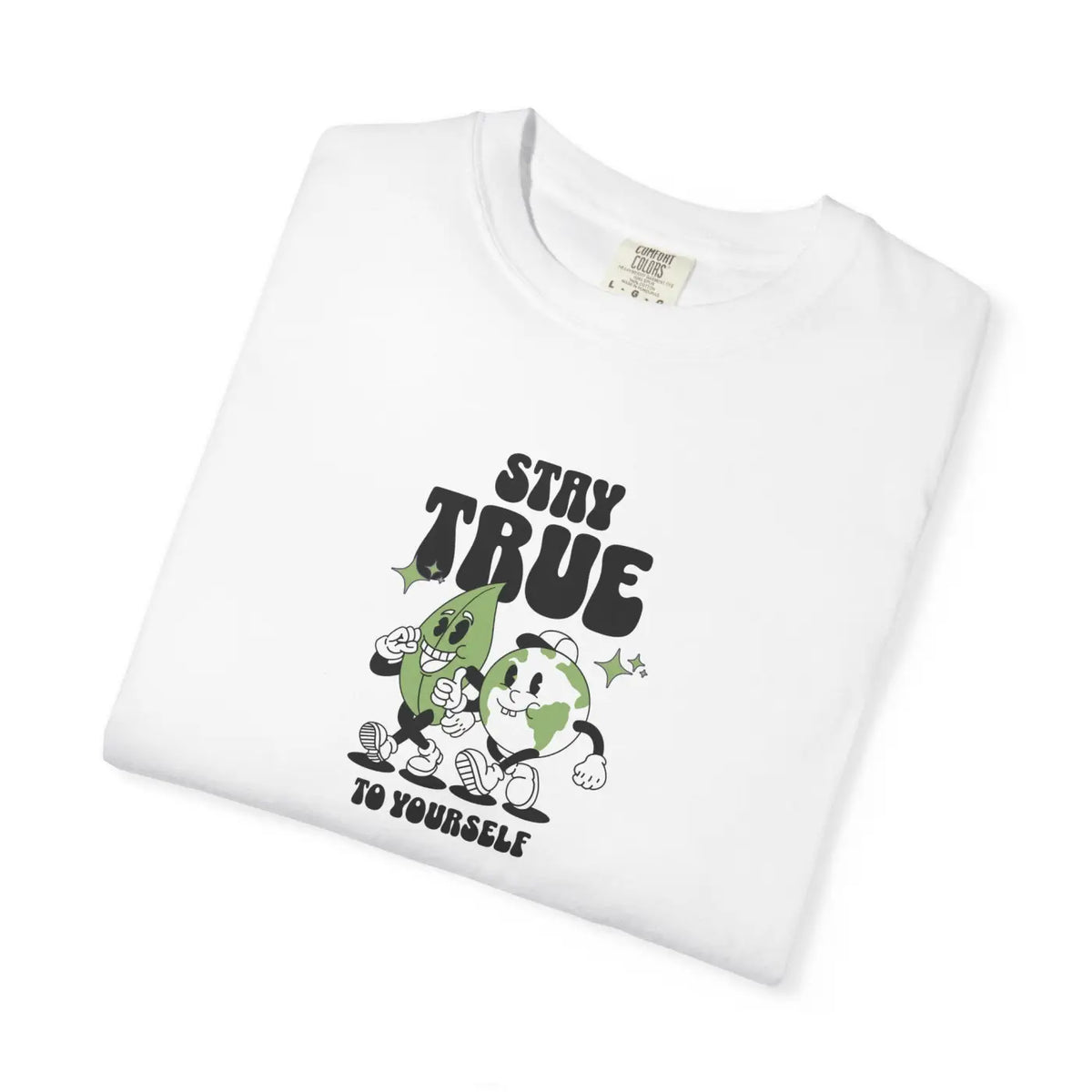 DipaliZ Earth Leaves Relaxed Fit Tee - Cozy Comfort Colors