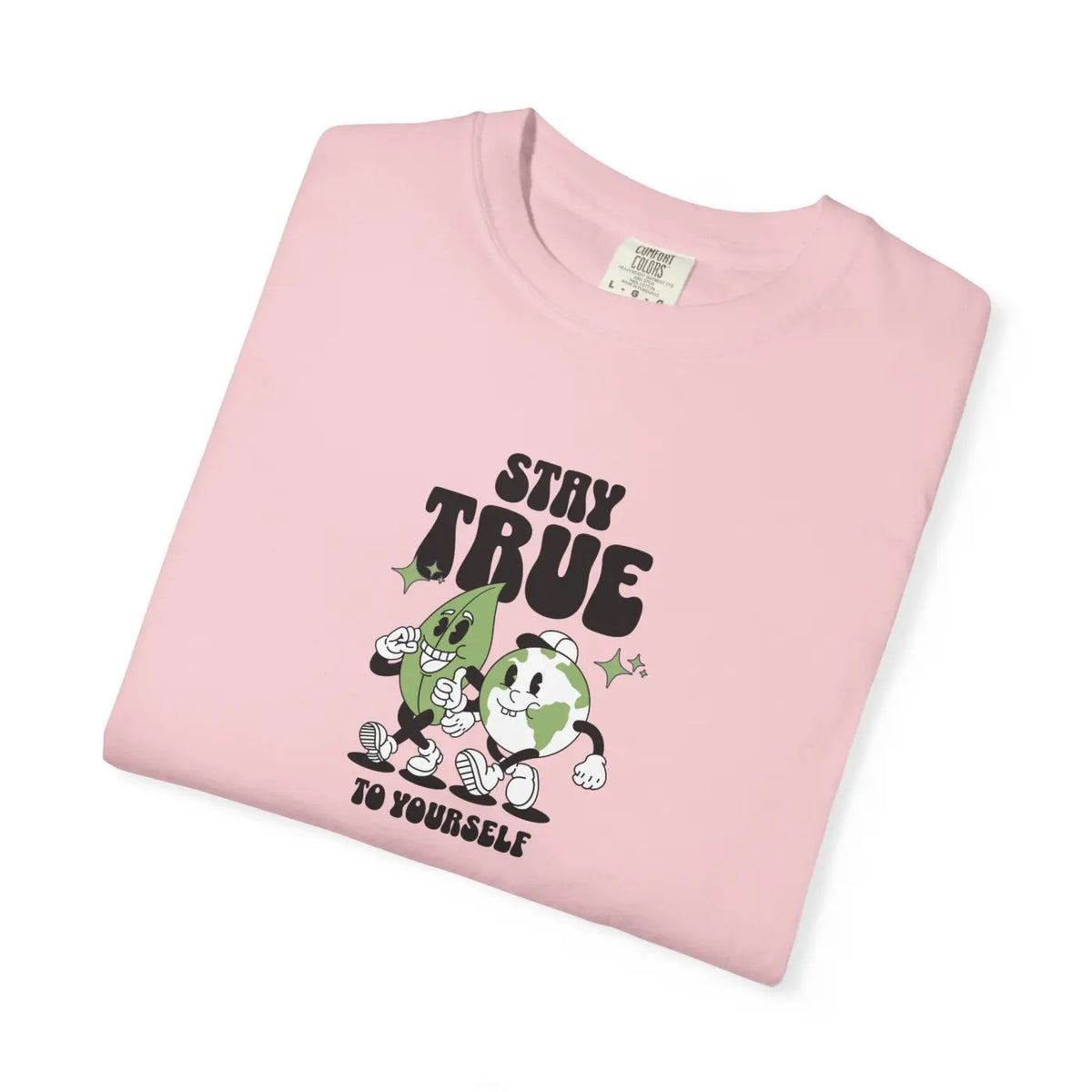 DipaliZ Earth Leaves Relaxed Fit Tee - Cozy Comfort Colors